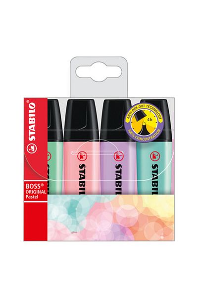 Stabilo Pastel 4-Piece Set / Pastel 4-Piece Highlighter Set - new