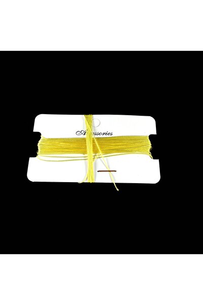 Selderesi 10 Metre Sarı Renk Kehribar Tesbih Ipi Naylon Ağ Ipliği - Tespih Ipi