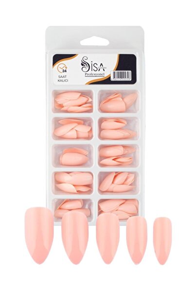 SİSA Cosmetics Sisa Profesyonel 100'lü Kutulu Pudra Badem Takma Tırnak / Kırı...