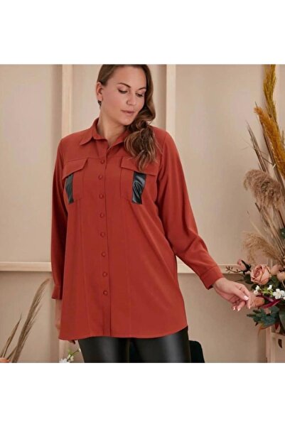 RMG Kadın Kahverengi Gömlek