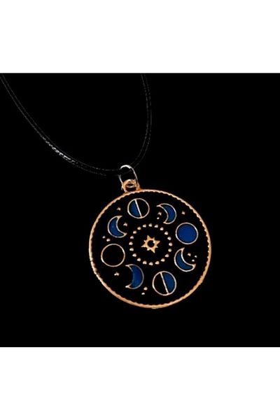 Acousticworld Neon Phosphorescent Glowing Moon Phase Zodiac Metal Necklace