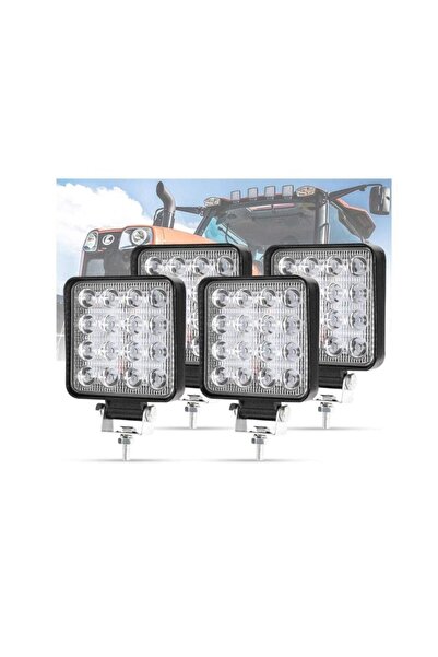 Genel Markalar Traktör Tepe Lambası Çalışma Lambası 16 Ledli 4 Adet