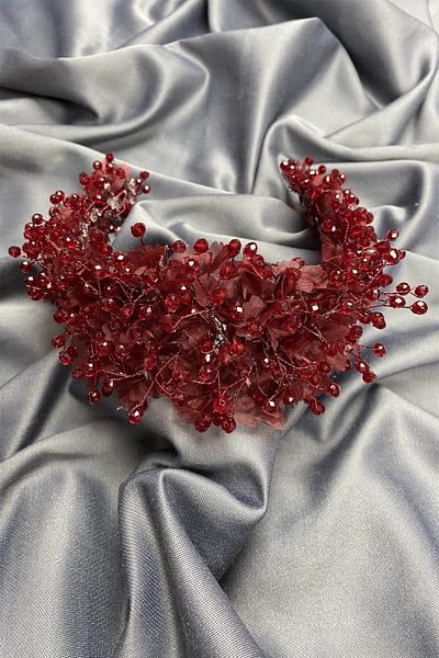 Hobigram إكسسوار شعر Agena Crystal Stone Henna وتيجان الزفاف – إكسسوار الزفاف، تصميم أنيق، إكسسوار نسائي