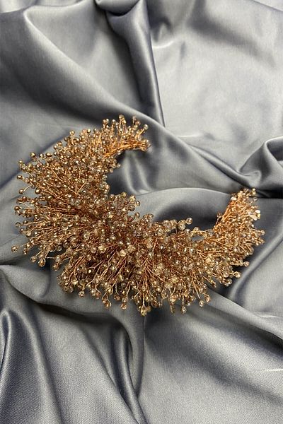 Hobigram إكسسوار شعر Atair Henna و Crown Bridal – تصميم خاص، إكسسوار، إنتاج عالي الجودة، طراز مذهل –