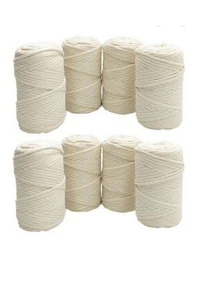 HÜKÜMRAN Ecru Παραμετρικό νήμα μακραμέ 2 Kg (250GRX8)