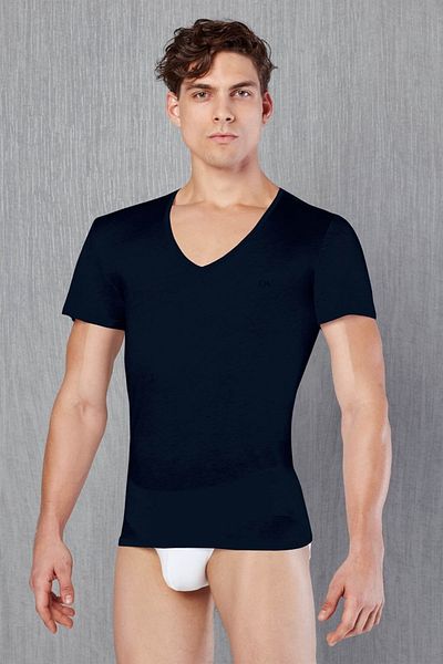 Doreanse Men's Very Thin and Elegant Cotton Fabric V-Neck Short Sleeve T Shirt 2530