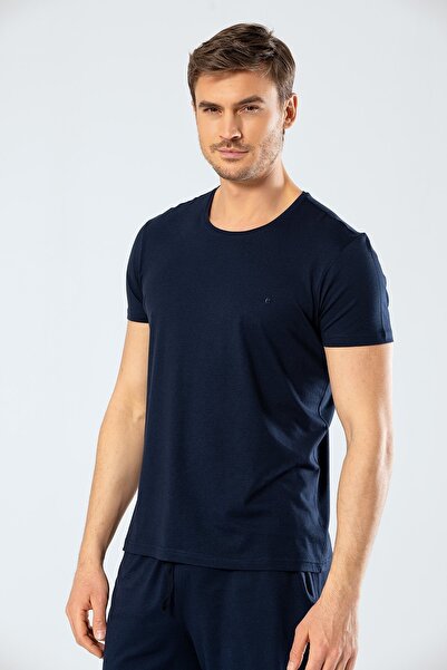 Cacharel Ανδρικό T-shirt Basic Slim Fit - Κοντό μανίκι με λαιμόκοψη
