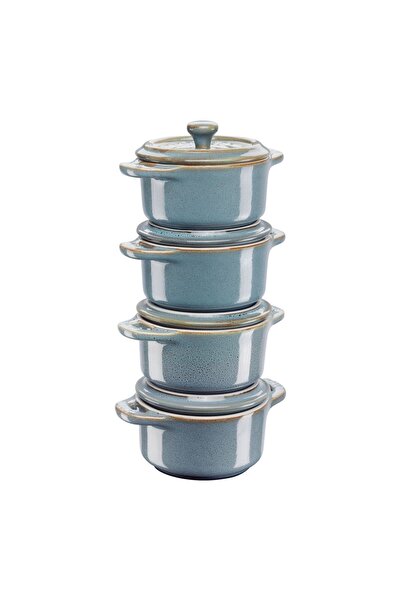 STAUB Ceramıque Mini Cocotte Set | Seramik | Antik Turkuaz