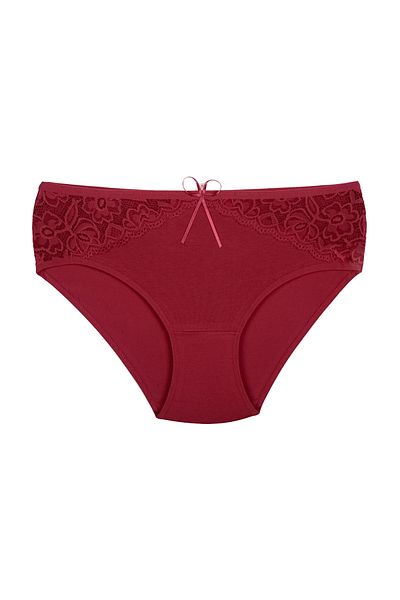 Zena 5-Piece Cotton Women's Panties with Lace Detail on the Front
