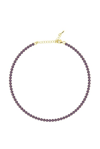 Merano Design 4mm Mor Su Yolu Choker