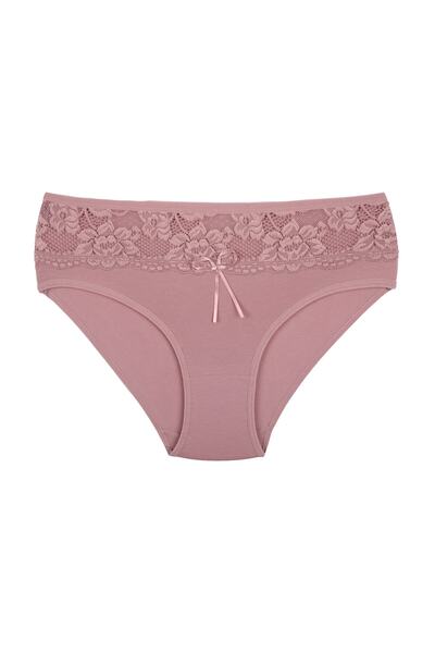 Zena 3-х частинні бавовняні труси з мереживною обробкою спереду, великі розміри для жінок