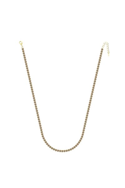 Merano Design 4mm Kahverengi Su Yolu Kolye