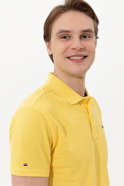 U.S. Polo Assn. Tricou galben pentru bărbați