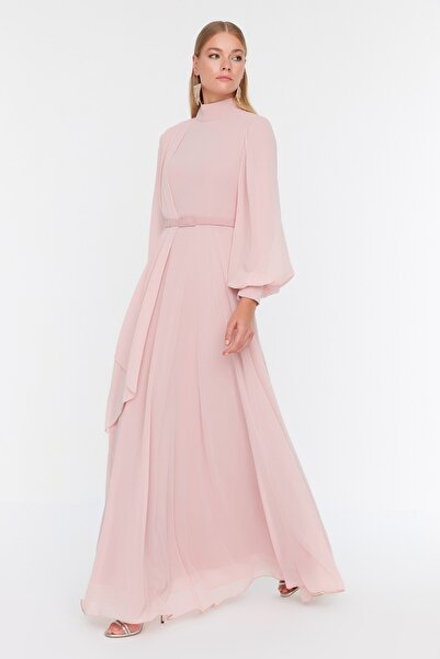 Trendyol Modest Evening Dress - Pink - Skater