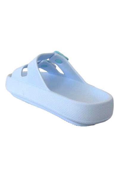 Akınal Bella E282 Ice Blue Women's Buckle Beach Slippers