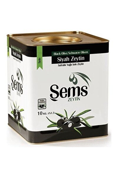 Şems Zeytin Şems Siyah Zeytin Yağlı Sele 231-260 Kalibre Iri Zeytin 10 Kg