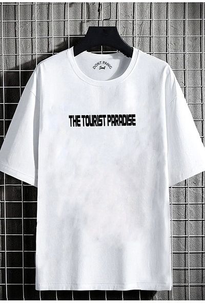 DEEPSENCE Unisex Oversize T-shirt Osaka Square Back Print White