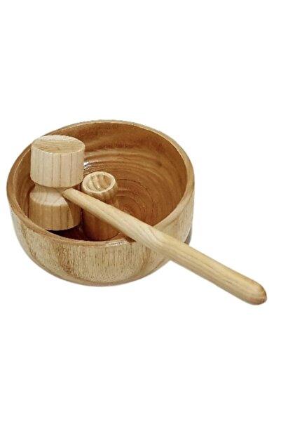 İKRARR İkrar Ahşap %100 Doğal El İşçiliği Ahşap Tokmaklı Ceviz ve Fındık Kıra...