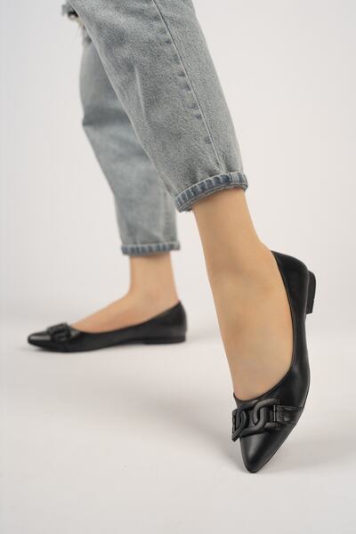 StWenn Balerini de damă Talpă ortopedică confortabilă din piele