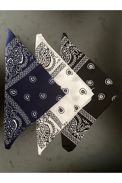 Gülerbandana by yunus güler Ethnic Pattern Bandana Set of 3