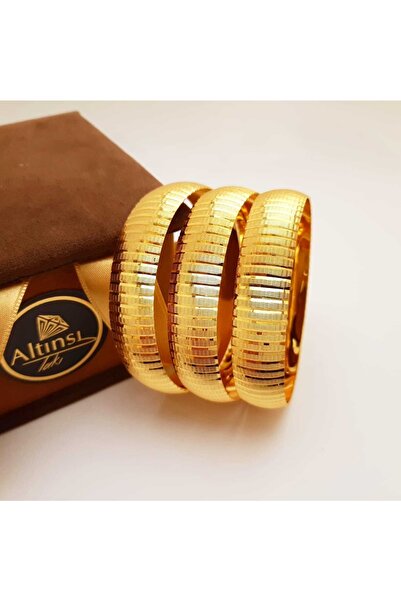 Altınsı Takı 22 Ayar Altın Kaplama 1.5 Cm Eninde Bilezik 0029