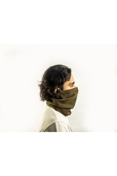 AVA Unisex Green Fleece Neck Collar