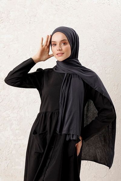 Nilbutik Combed Cotton Shawl Sky Smoked