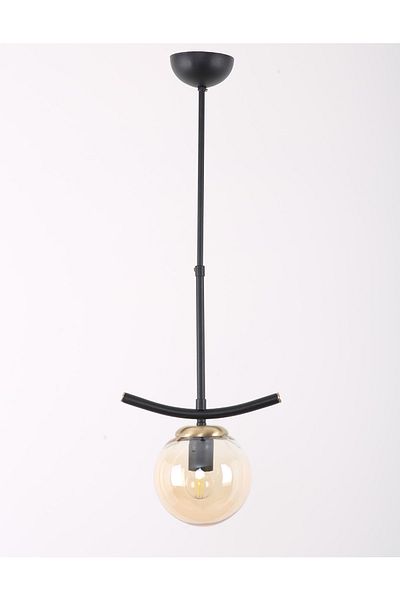 MŞ Aydınlatma Okka Black Antique Honey Glass Chandelier
