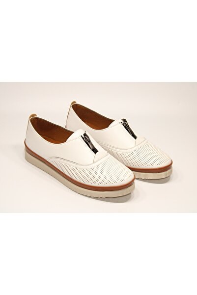 Wanetti Ortopedik Taban Önden Fermuarlı Kolay Giyim Kadın Günlük Rahat Ayakkabı