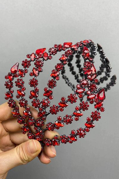 Hobigram إكسسوار شعر العروس مزدوج الجوانب إكسسوار شعر هيلين تاج العروس – إكسسوار العروس، تصميم أنيق – Ge