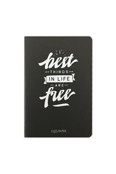 ELAS PAPER Blackboard أفضل الأشياء في الحياة مجانًا دفتر ملاحظات ذو غلاف رفيع
