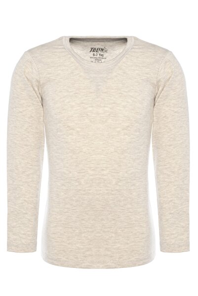 TOLIN Girl's Cotton Flexible Milk Coffee Melange Thermal Top 6490