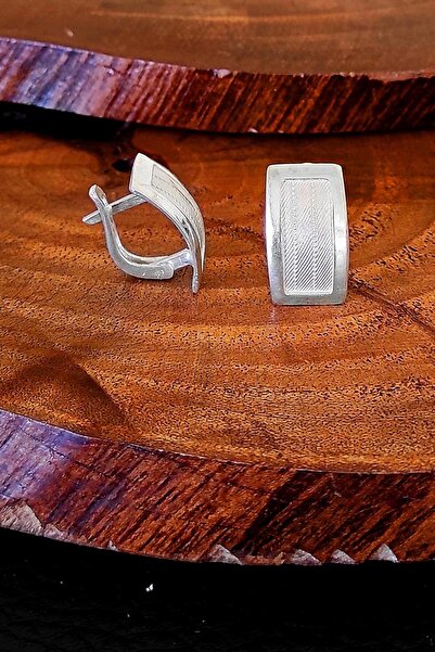 Aykat Trabzon Hasırı Gümüş Küpe Trabzon Hasırı Klipsli Gümüş Kadın Küpesi Kup...