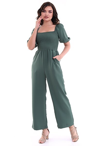 MODANESS Kısa Kollu Tulum Yeşil Mdnss60