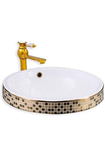 LENA Eva Banyo E-3053a Tezgah Üstü Porselen Lavabo