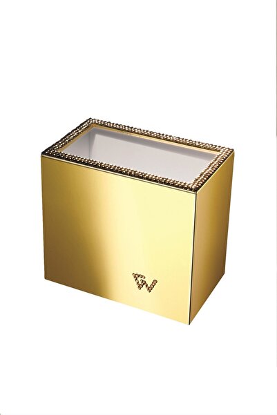Star Lıght Square 2 Swarovskı Işlemeli Tezgah Üstü Diş Fırçalık Gold