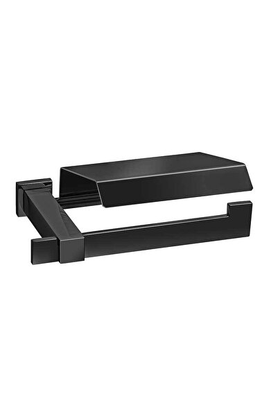Black Kapaklı Tuvalet Kağıtlığı Black