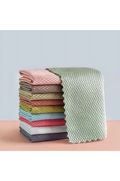 geula LİMPEZA 5 Pieces Kitchen Towels Dishcloth Absorbent Glass Microfiber Cloth Cleaning Window Car Towel Cloth