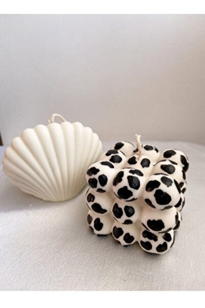 ersustore 2'li Bubble Ve Istiridye Set Kokulu Dekoratif Mum