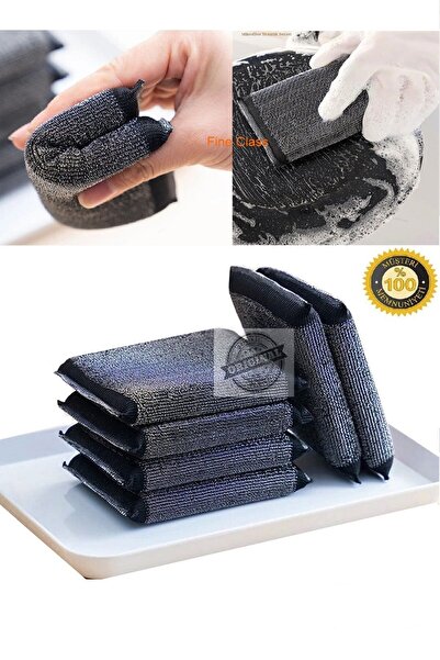 Fine Clean (4 قطع) إسفنجة أطباق من الفولاذ المقاوم للصدأ من إينوكس