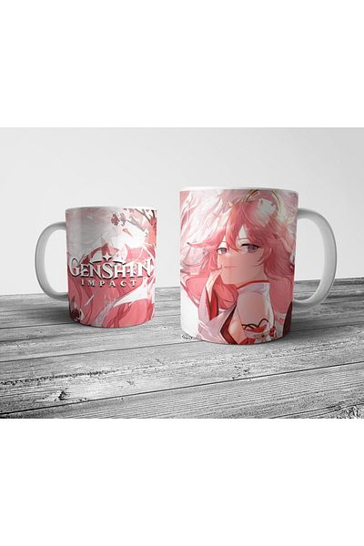 Pixxa Yae Miko Genshin Impact Mug Cup Model 1