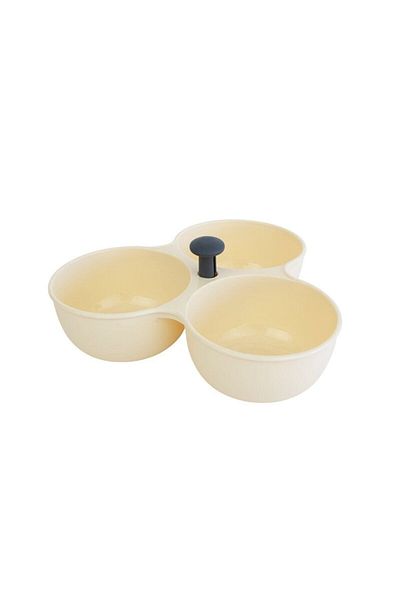 Decobella 3-Eye Cream Snack Bowl Fma04488