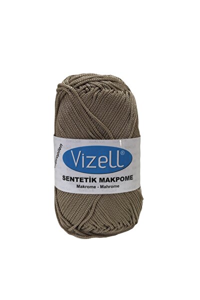 Vizell Polyester Makrome Ipi Supla Ipi Çanta Ipi Bileklik Ipi Polyester Makrome Ip 3no 1.5 Mm Koyu Bej