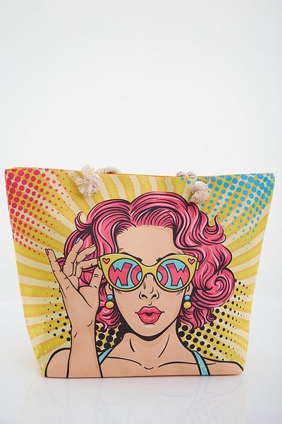 Askıcı Geantă de plajă cu model Popart