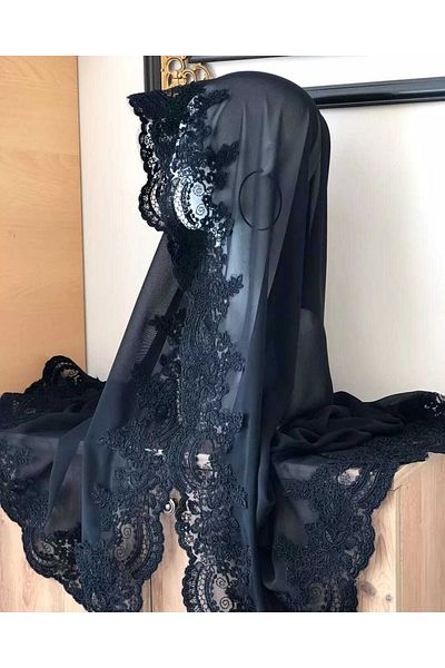 Ebrar Çeyiz Black Special Design Prayer Mevlüt Head Scarf