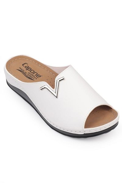 Capone Outfitters Pantolette
 - Weiß - Flacher Absatz