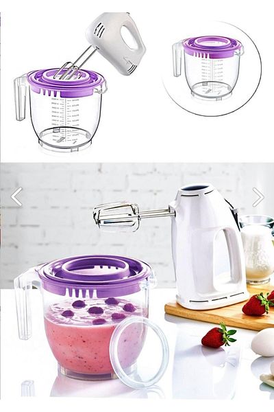 Veliday Non-Splashing Mixer Bowl with Special Protection Lid 1200 Milliliter