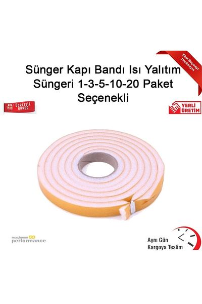 OKÇUKARDEŞLERYAPIMARKET Sponge Door Tape Thermal Insulation Sponge 1 3 5 10 20 Pack Options