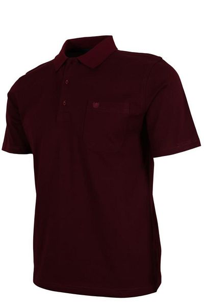 Modarar Tricou pentru bărbați, culoare burgundă, cu gât polo, bumbac, cu croiala normală Rar00865