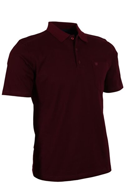 Modarar Men's Claret Red Color Polo Collar T-Shirt Cotton Regular Cut Rar00865